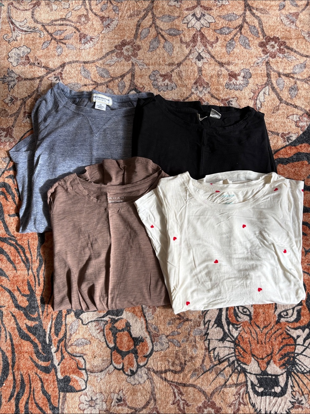 Womens' Neutral & Heart Print Tee Bundle - Multiple Colors